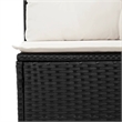vidaXL Poly Rattan Sofa Set in Black/White/Cream