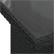 vidaXL Poly Rattan Sofa Set in Black/White/Cream