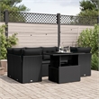 vidaXL Steel Large Sofa Set in Black