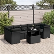 vidaXL 8 Piece Steel Sofa Set in Black