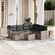 vidaXL 8 Piece Solid Acacia Wood Sofa Set in Gray