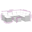 vidaXL 8 Piece Solid Acacia Wood Sofa Set in Gray