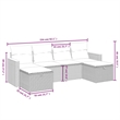 vidaXL 6 Piece Steel Sofa Set in Black