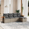 vidaXL 5 Piece Poly Rattan Sofa Set in Gray