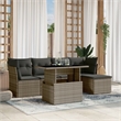 vidaXL 6 Piece Steel Sofa Set in Gray