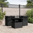 vidaXL 5 Piece Steel Sofa Set in Black