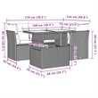 vidaXL 5 Piece Sofa Set in Gray/Anthracite
