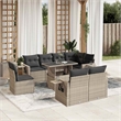 vidaXL Poly Rattan Sofa Set in Gray