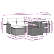 vidaXL 7 Piece Poly Rattan Sofa Set in Gray/Beige