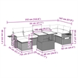 vidaXL 8 Piece Poly Rattan Sofa Set in Beige