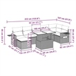 vidaXL 8 Piece Poly Rattan Sofa Set in Gray/Anthracite