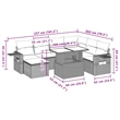 vidaXL 8 Piece Poly Rattan Small Sofa Set in Black