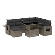 vidaXL 8 Piece Poly Rattan Sofa Set in Gray