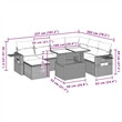 vidaXL 8 Piece Poly Rattan Sofa Set in Gray/Anthracite