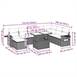 vidaXL 9 Piece Steel Sofa Set in Black/White/Cream