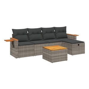 vidaXL 6 Piece Sofa Set in Gray