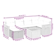 vidaXL 7 Piece Poly Rattan Sofa Set in Beige