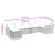 vidaXL 7 Piece Poly Rattan Sofa Set in Black