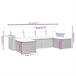 vidaXL 6 Piece Poly Rattan Sofa Set in Beige