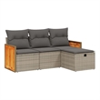 vidaXL 4 Piece Sofa Set in Gray