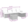vidaXL 6 Piece Steel Sofa Set in Black