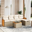 vidaXL 6 Piece Steel Sofa Set in Beige