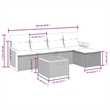 vidaXL 6 Piece Steel Sofa Set in Beige