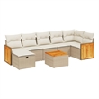 vidaXL 8 Piece Sofa Set in White/Cream/Beige