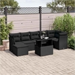 vidaXL 8 Piece Poly Rattan Sofa Set in Black