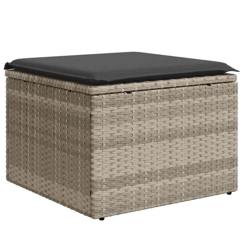 vidaXL 8 Piece Poly Rattan Sofa Set in Gray