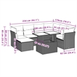 vidaXL 8 Piece Poly Rattan Sofa Set in Gray