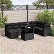 vidaXL 9 Piece Poly Rattan Sofa Set in Black