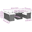 vidaXL 10 Piece Sofa Set in Black/White/Cream