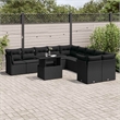 vidaXL 11 Piece Steel Sofa Set in Black