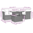 vidaXL 6 Piece Sofa Set in Gray