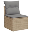 vidaXL 6 Piece Poly Rattan Sofa Set in Beige