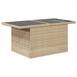 vidaXL 6 Piece Poly Rattan Sofa Set in Beige