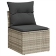 vidaXL 6 Piece Poly Rattan Small Sofa Set in Gray/Anthracite