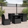 vidaXL 6 Piece Sofa Set in Black