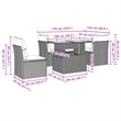 vidaXL 6 Piece Sofa Set in Black