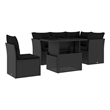 vidaXL 6 Piece Sofa Set in Black
