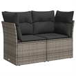 vidaXL Poly Rattan Sofa Set in Gray