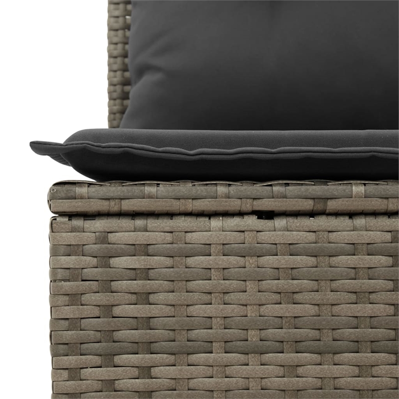 vidaXL Poly Rattan Sofa Set in Gray
