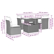 vidaXL Poly Rattan Sofa Set in Gray