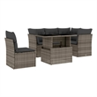vidaXL Poly Rattan Sofa Set in Gray