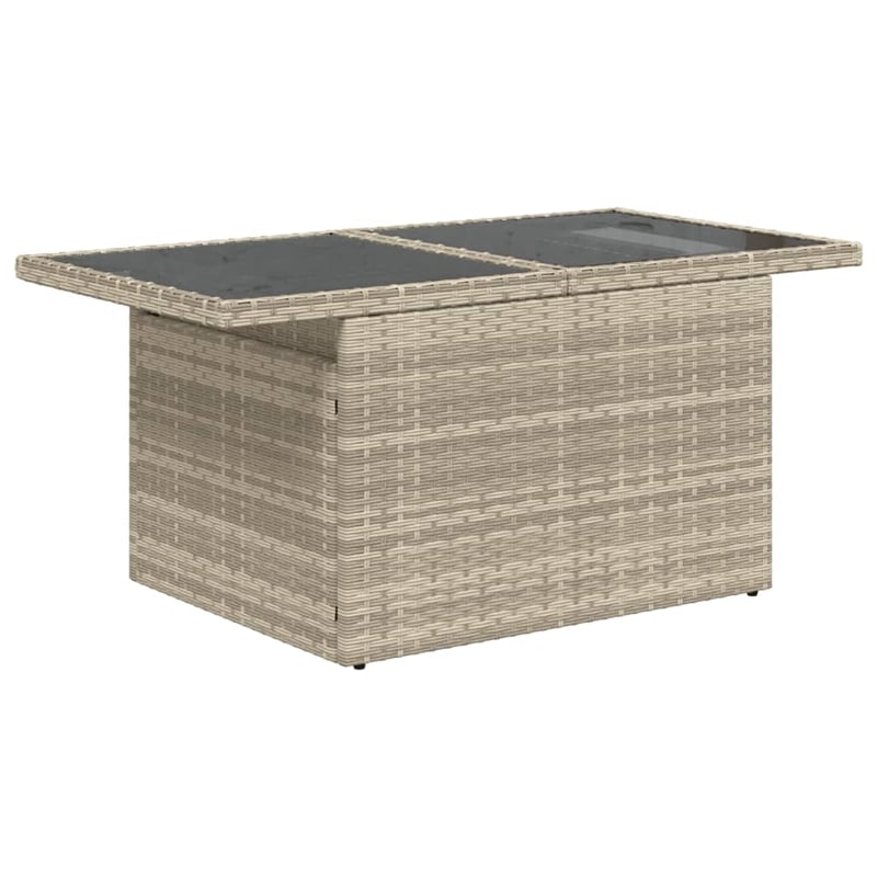 vidaXL 7 Piece Poly Rattan Sofa Set in Gray/Anthracite