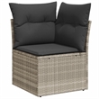 vidaXL 7 Piece Poly Rattan Sofa Set in Gray/Anthracite