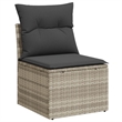 vidaXL 7 Piece Poly Rattan Sofa Set in Gray/Anthracite