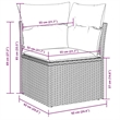 vidaXL 7 Piece Poly Rattan Small Sofa Set in Black