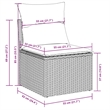 vidaXL 7 Piece Poly Rattan Small Sofa Set in Black